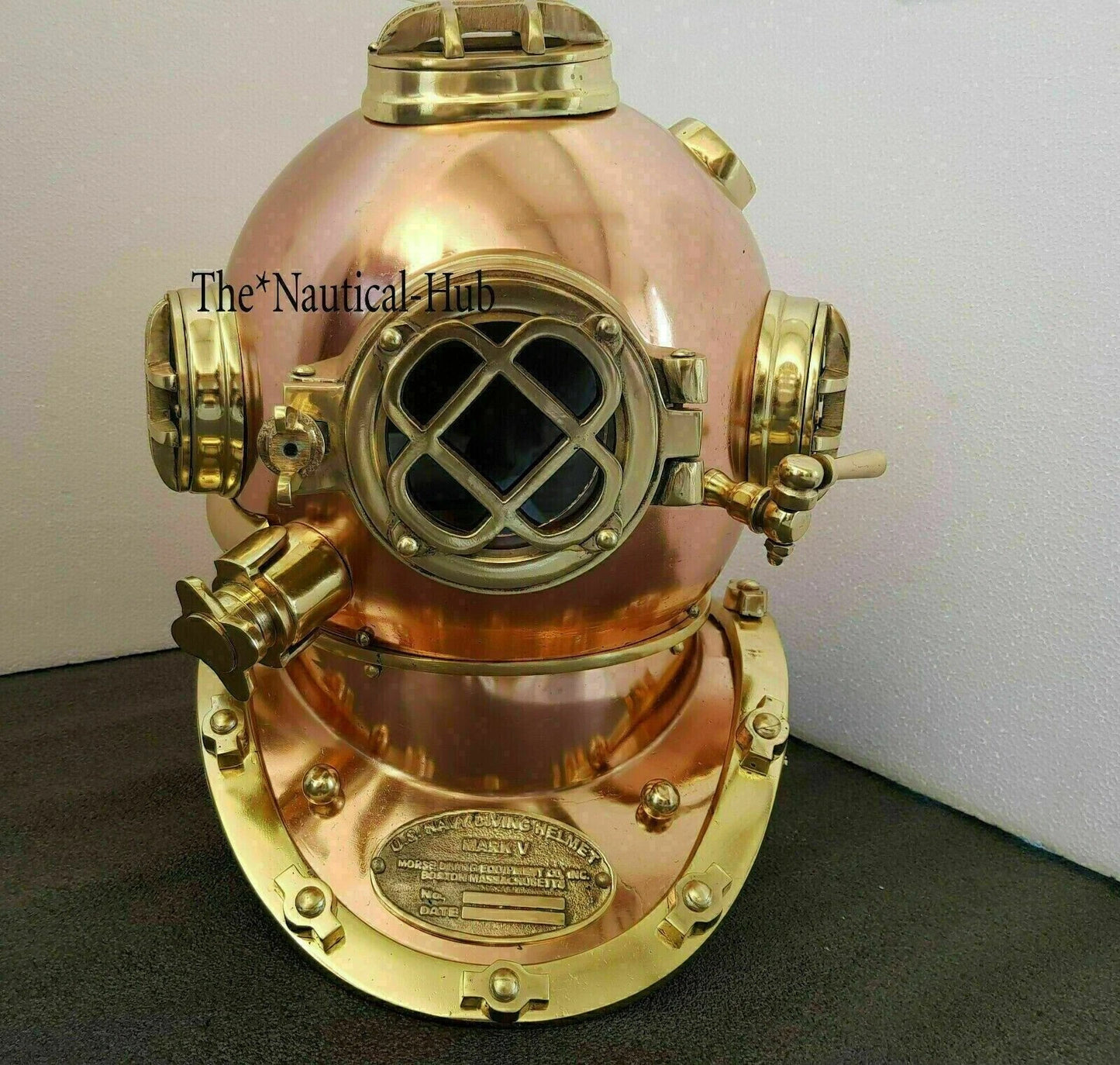 Antique 18" Diving Helmet Maritime U.S Navy Mark V Scuba Boston Divers Helmet
