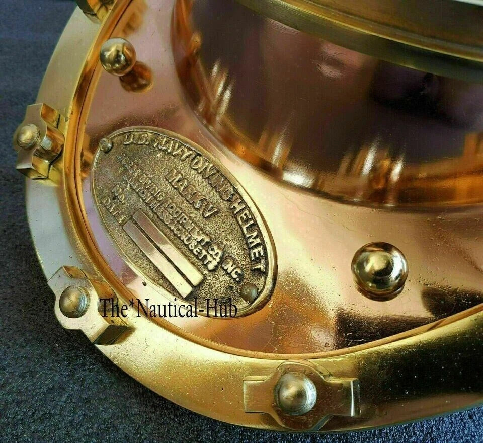 Antique 18" Diving Helmet Maritime U.S Navy Mark V Scuba Boston Divers Helmet