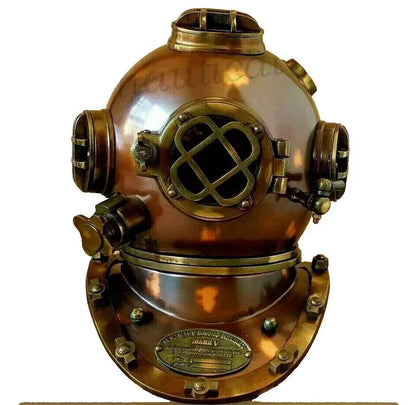 18" Diving Helmet US Navy Mark V Deep Sea Divers Antique Scuba SEA Divers Helmet