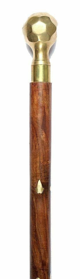 Wooden Craft Walking Stick With Antique Design Mini Brass walking Cane Gifts