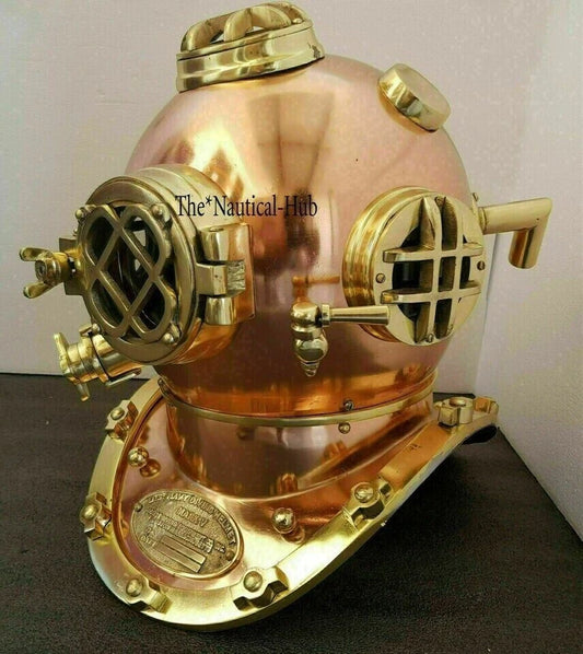 Antique 18" Diving Helmet Maritime U.S Navy Mark V Scuba Boston Divers Helmet